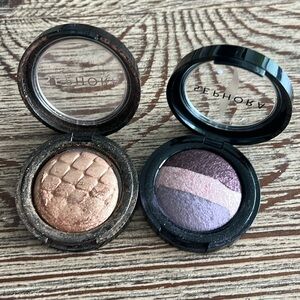 Sephora bundle of 2 eyeshadows: dusk till dawn moon & outrageous prisma chrome